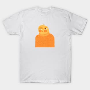 Funny yellow chicken in orange sweater T-Shirt